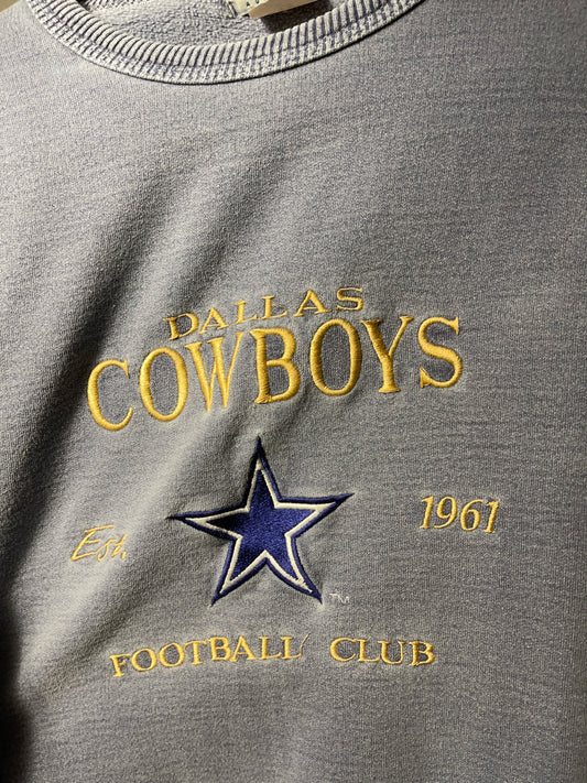 Dallas Cowboys Acid-wash Crewneck|Small